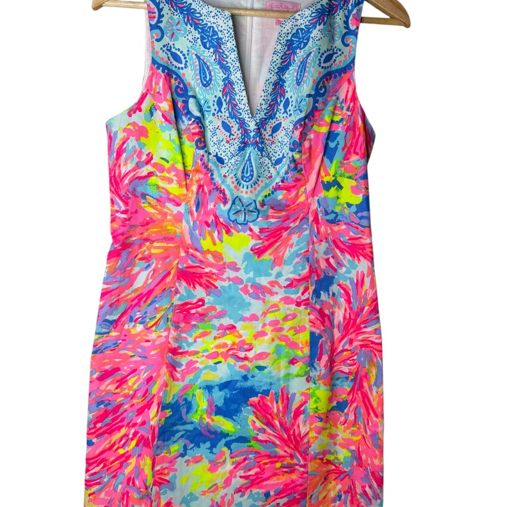 Lilly Pulitzer Fallon shift dress palm beach coral size 4 - Picture 2 of 7